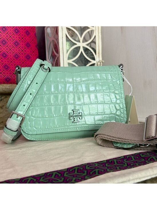 Tory Burch Handbags - Tory Burch THEA EMBOSSED FLAP CROSSBODY / shoulder in NORTHERN LIGHTS color